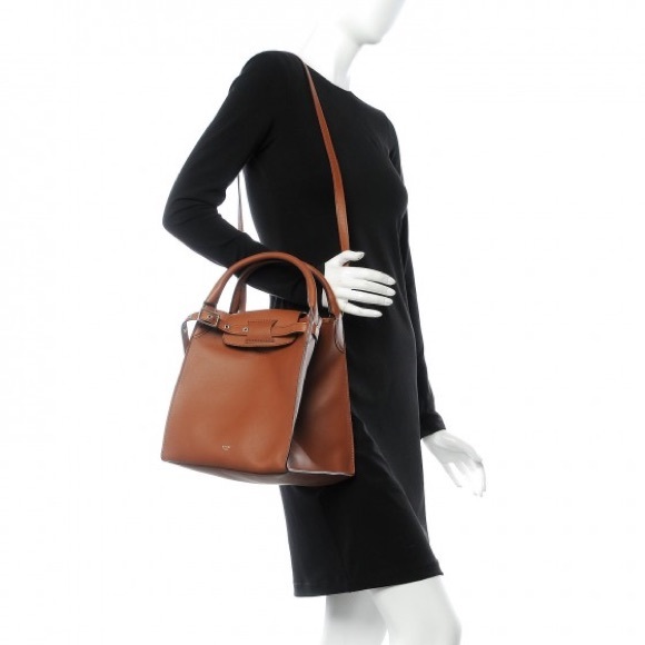 Celine Smooth Calfskin Small Long Strap Big Bag Tan - Picture 5 of 13